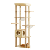 Wooden Cat Tree with Acrylic Space Capsule