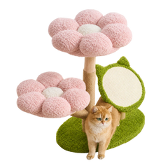 EcoPawPaw Four Seasons Bloom™ Solid Wood Cat Tree