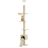 Floor to Ceiling Cat Tree with Condo & Hammock