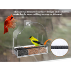 EcoPawPaw Clear Window Bird Feeder– Acrylic Weatherproof Bird Feeder for Outdoor Bird Watching