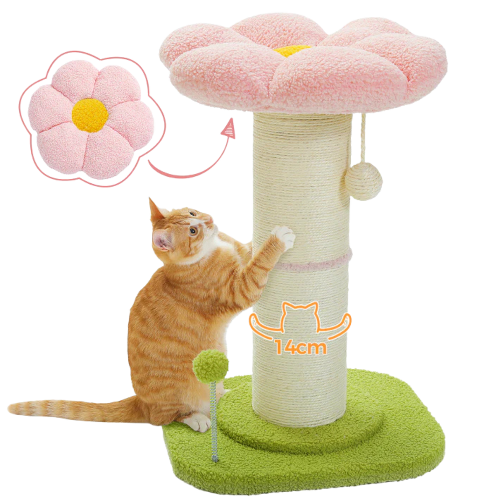 Extra Thick Flower Cat Scratching Post