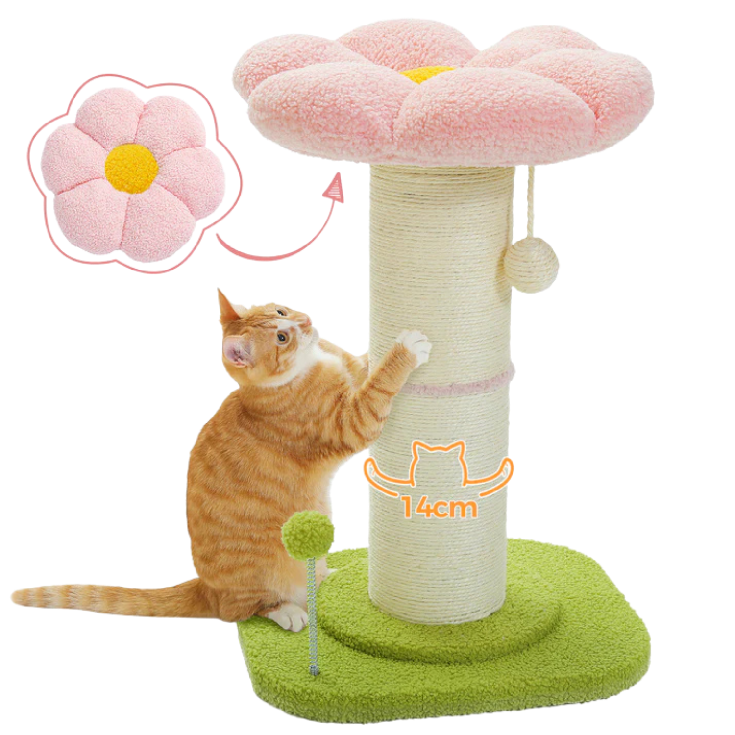 Extra Thick Flower Cat Scratching Post