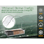 EcoPawPaw Clear Window Bird Feeder– Acrylic Weatherproof Bird Feeder for Outdoor Bird Watching