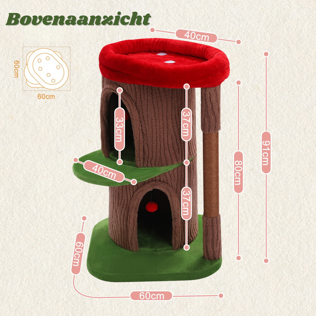 EcoPawPaw Tree Trunk Cat Tower