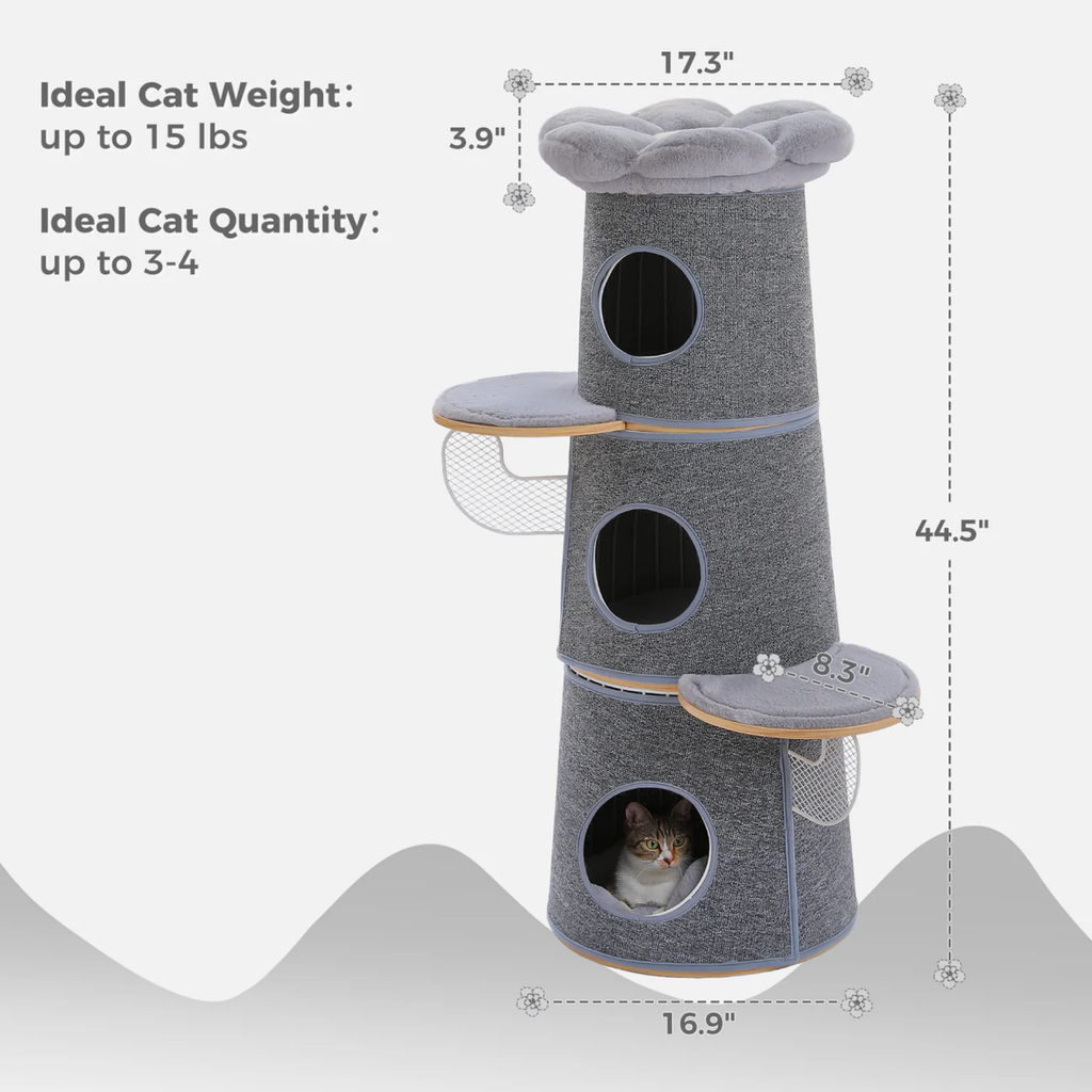 EcoPawPaw Modern Open-Air Cat Tower