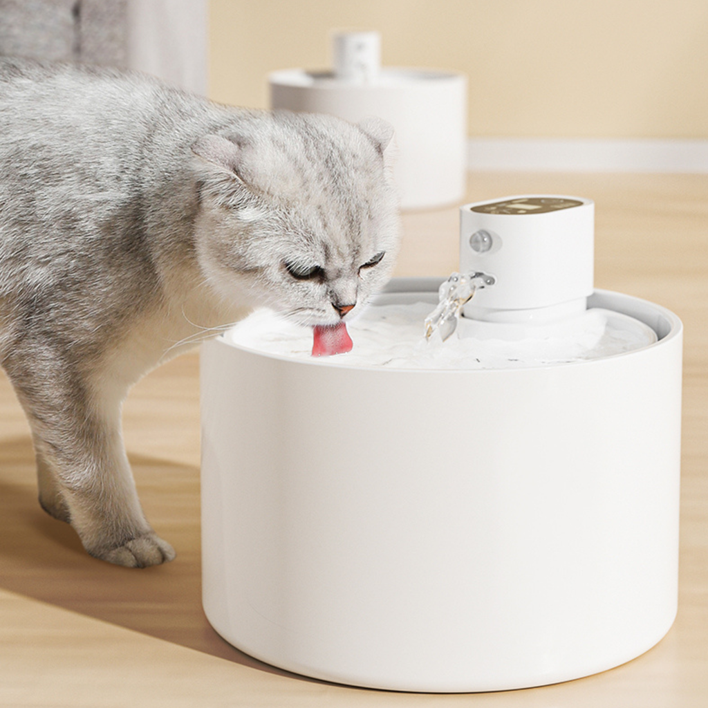 EcoPawPaw Wireless Ceramic Cat Water Fountain – Smart Hydration for Healthier Pets