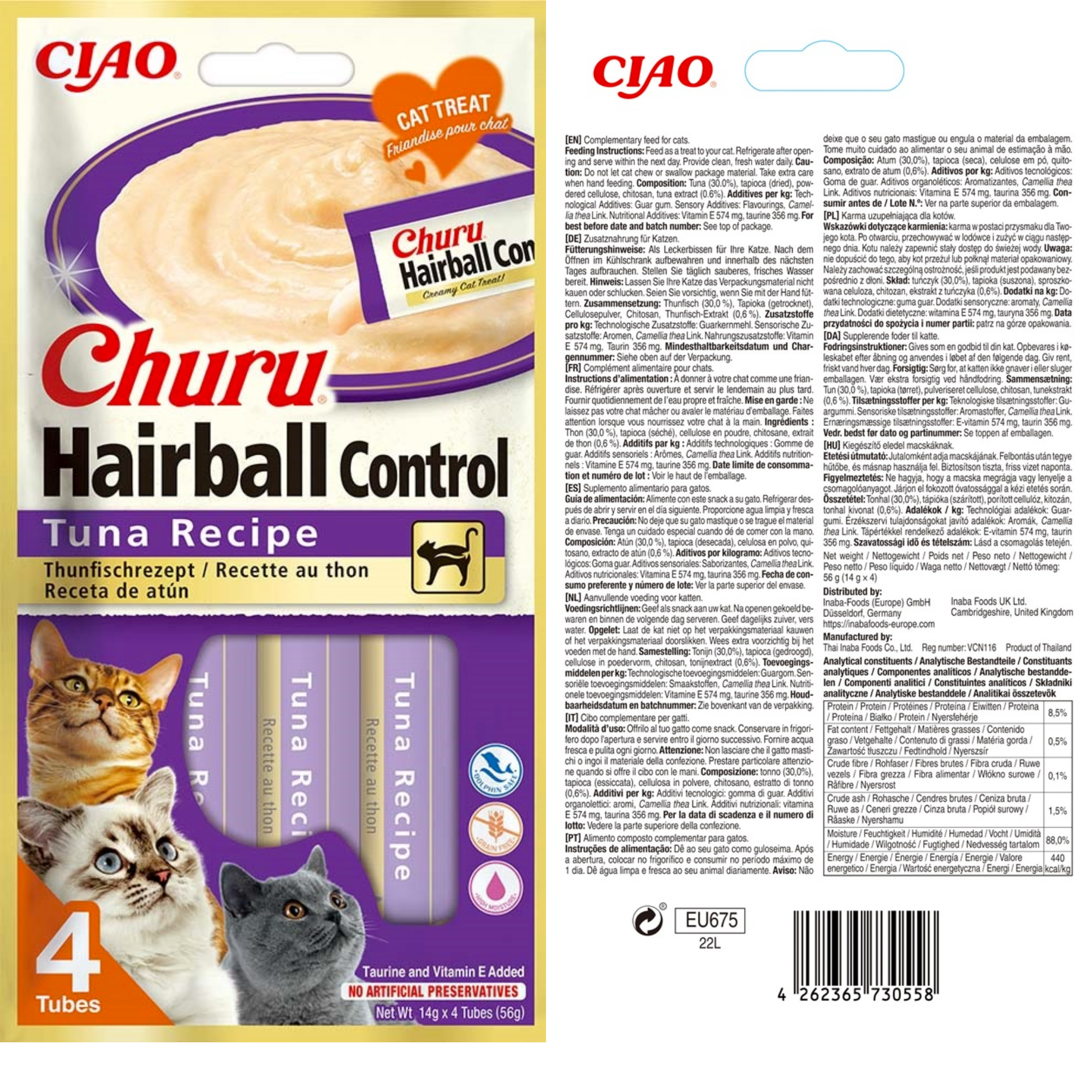 CIAO Churu Hairball Control Series