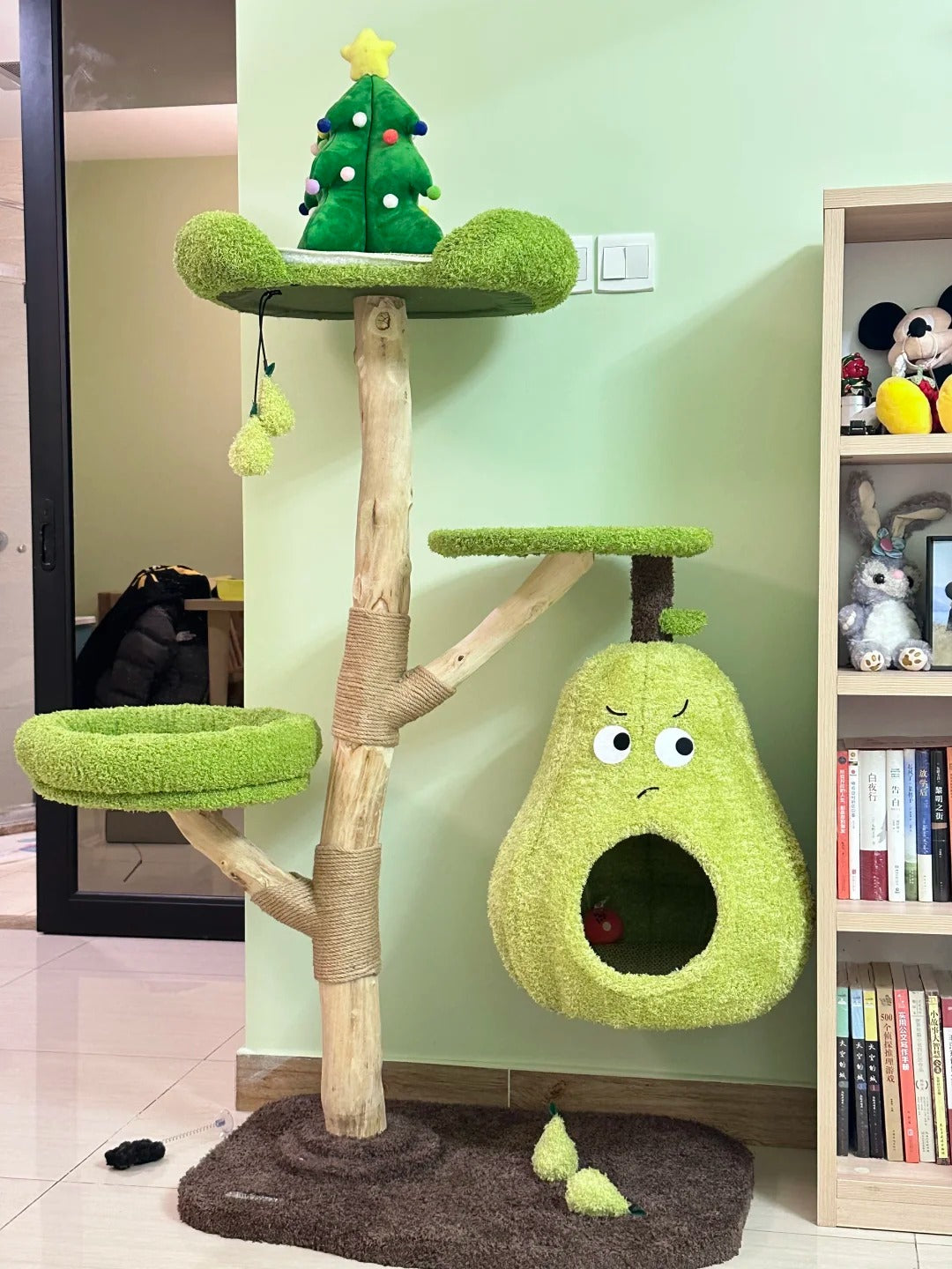 EcoPawPaw Natural Wood Cat Tree – A Little Fruit Paradise for Your Cat!