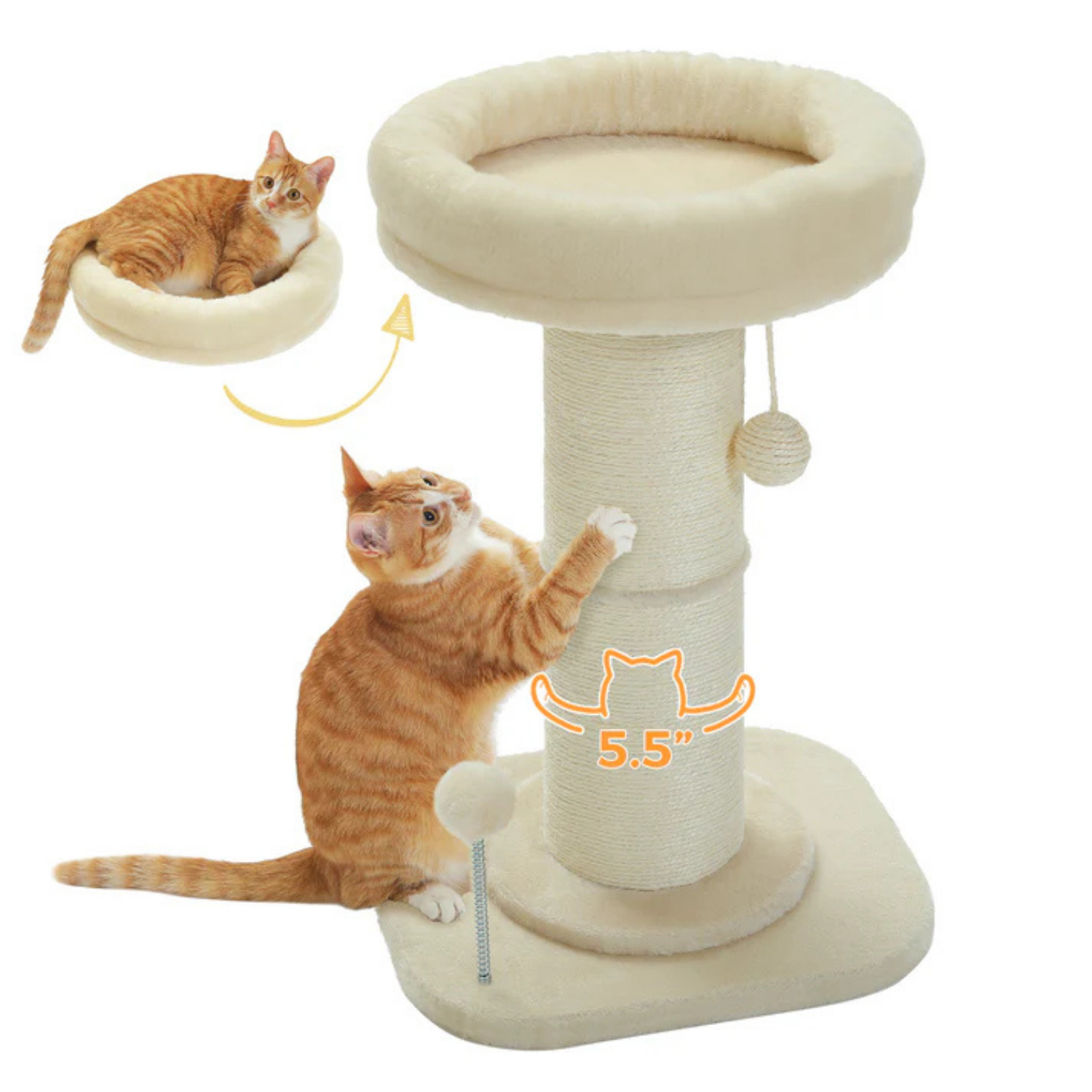 Extra Thick Flower Cat Scratching Post