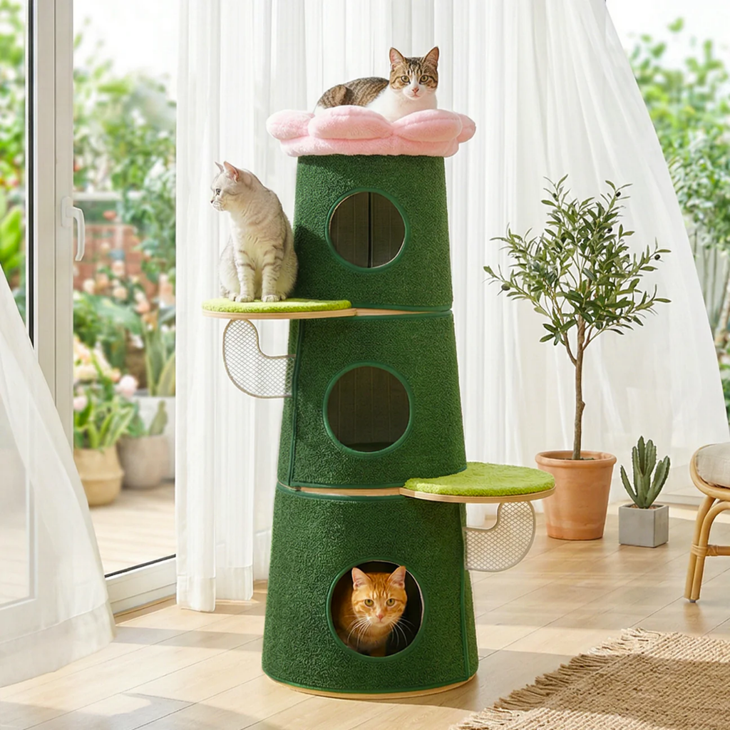 EcoPawPaw Modern Open-Air Cat Tower