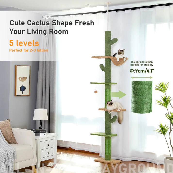 Cactus Floor to Ceiling Cat Tree