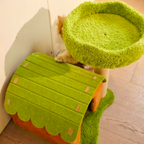 EcoPawPaw Forest Cottage Cat Tree Collection | Woodland Cat Tower with Cozy House, Scratching Posts & Lounge Bed