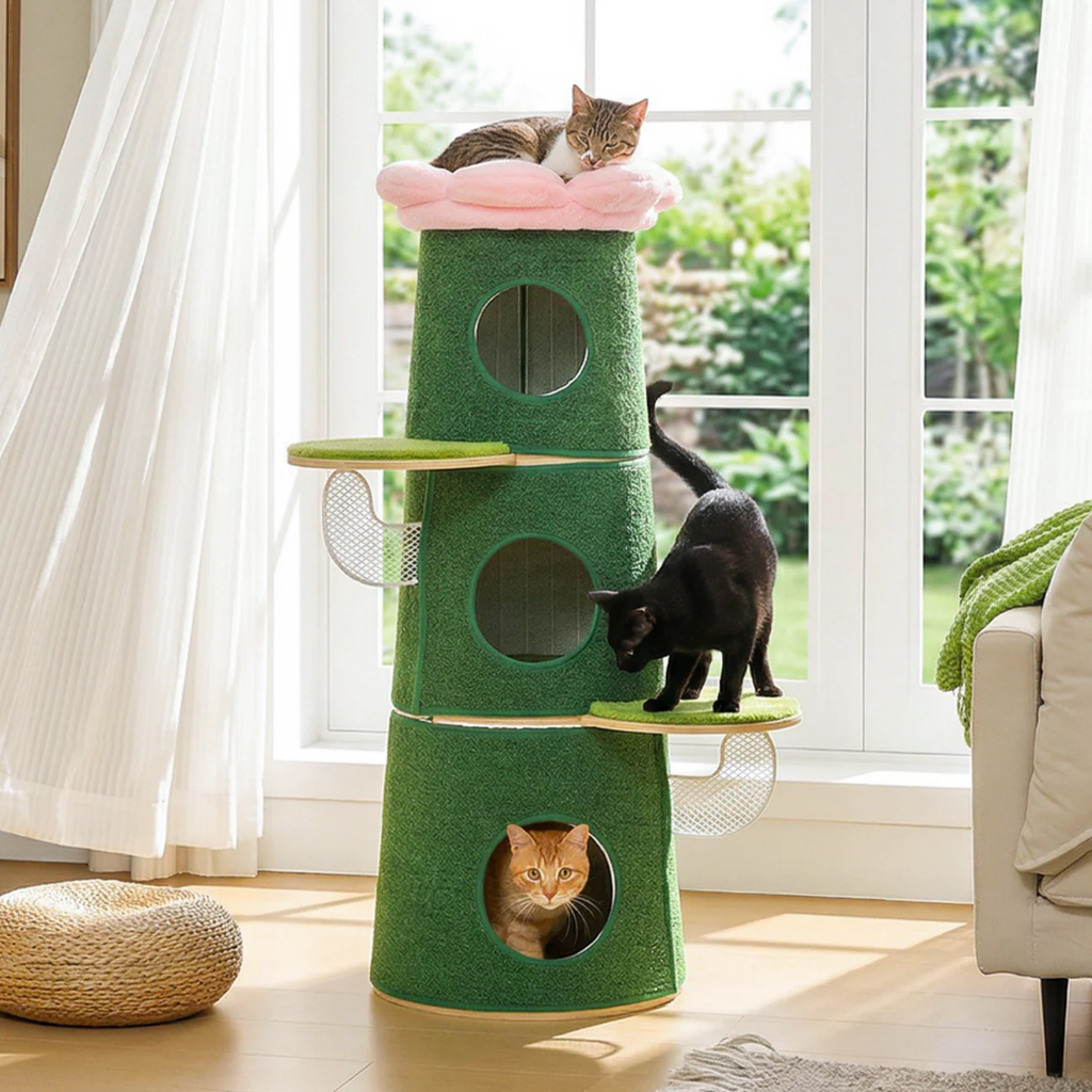 EcoPawPaw Modern Open-Air Cat Tower
