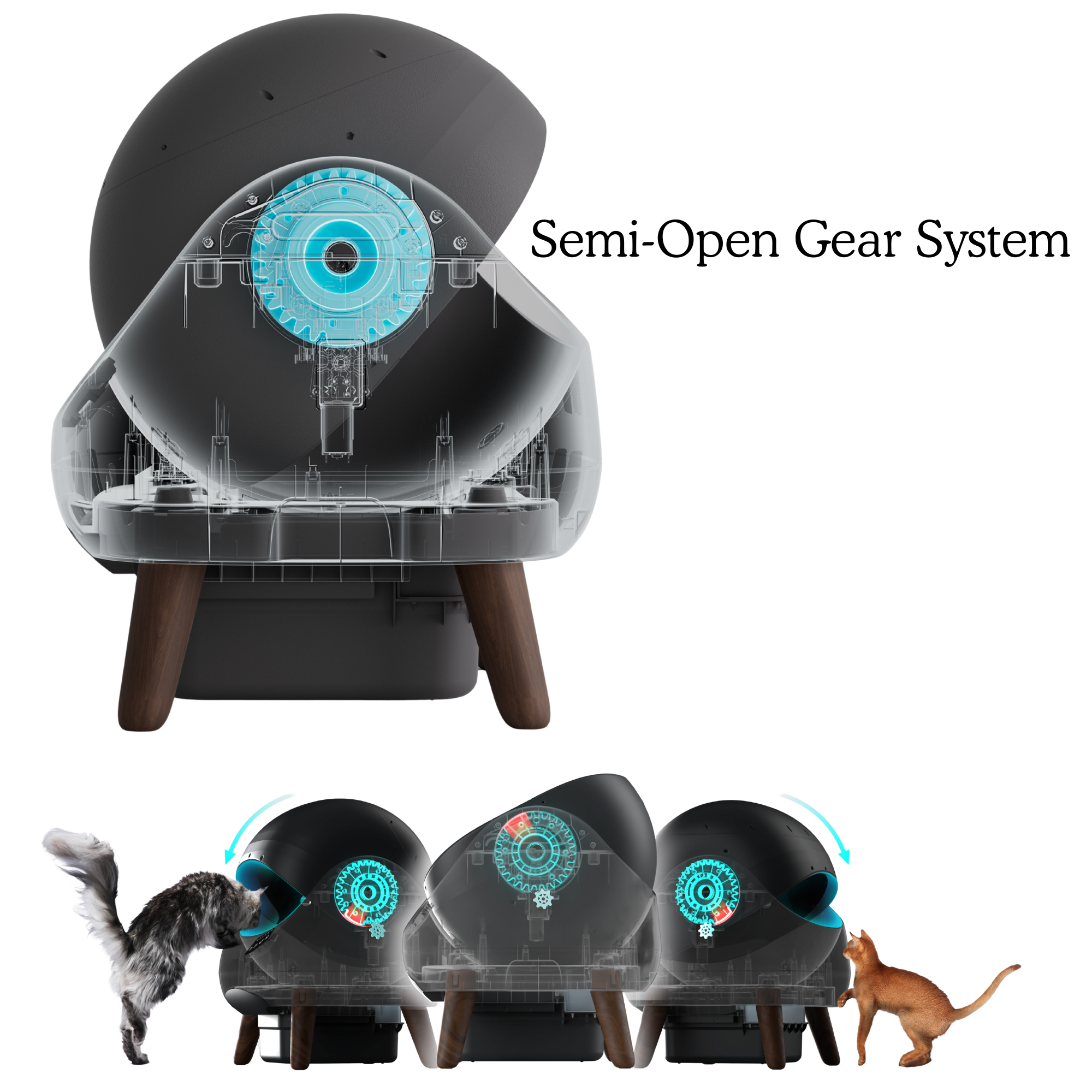 CATLINK Open X Smart Automatic Self-Cleaning Cat Litter Box – Grey