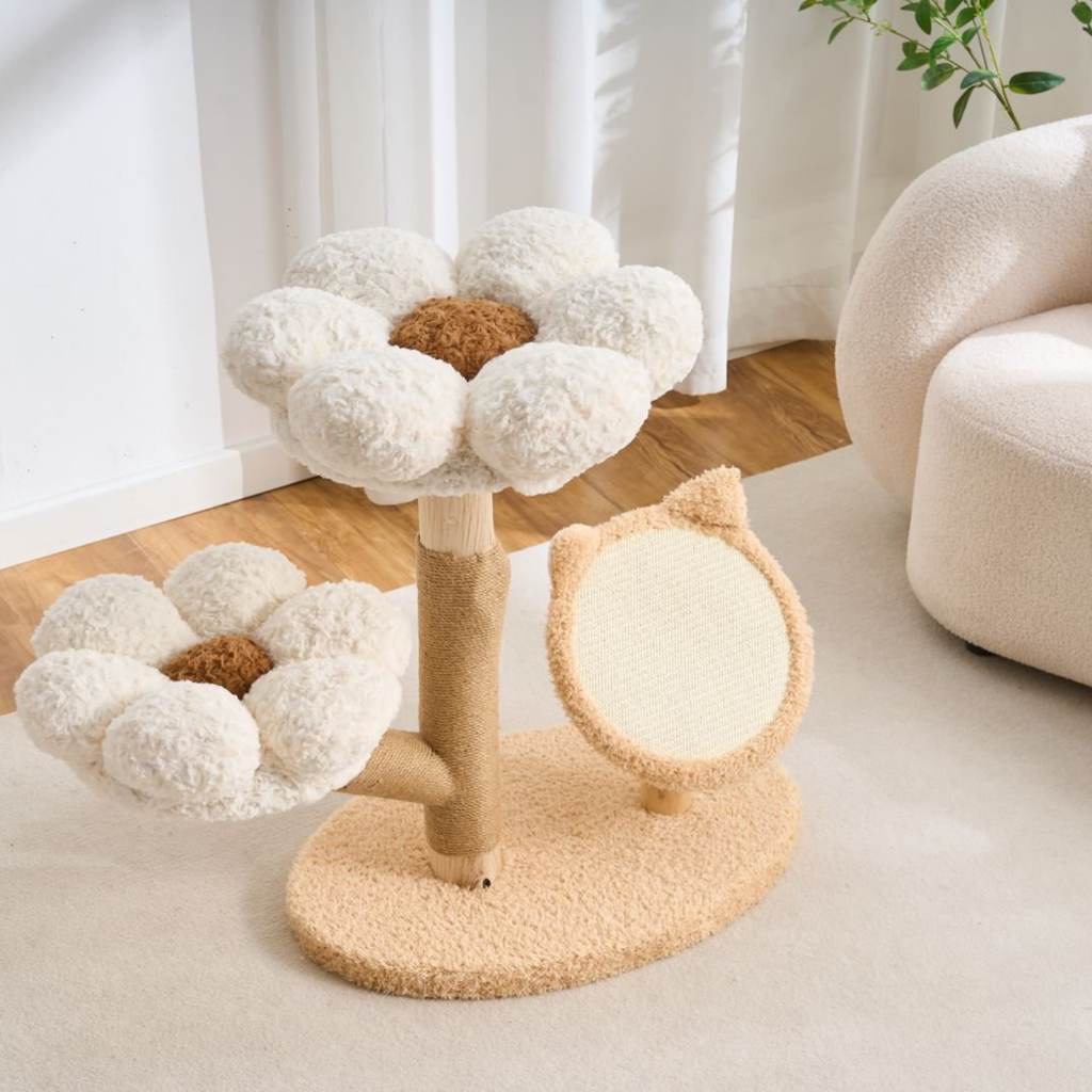 EcoPawPaw Four Seasons Bloom™ Solid Wood Cat Tree
