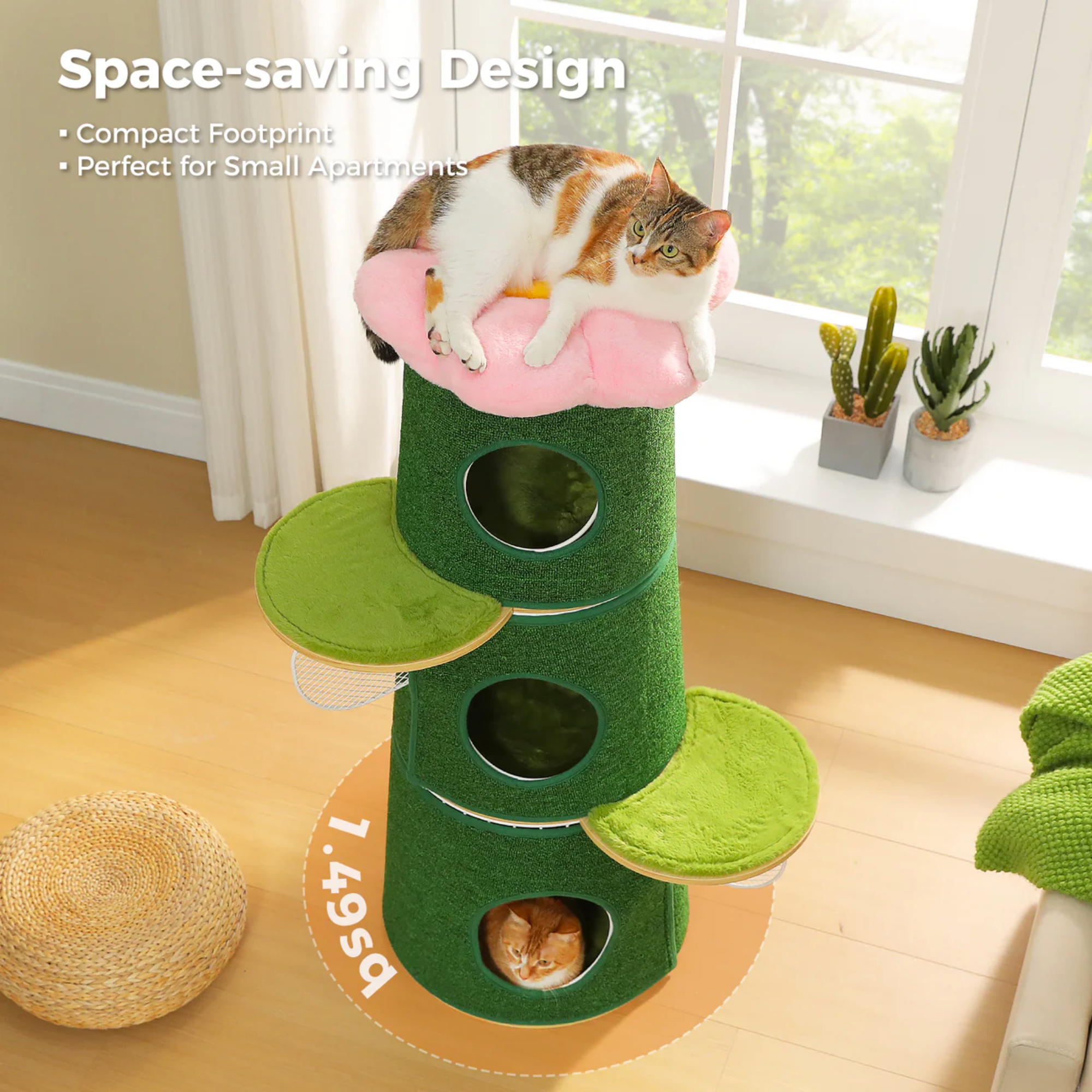 EcoPawPaw Modern Open-Air Cat Tower