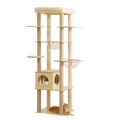 Wooden Cat Tree with Acrylic Space Capsule