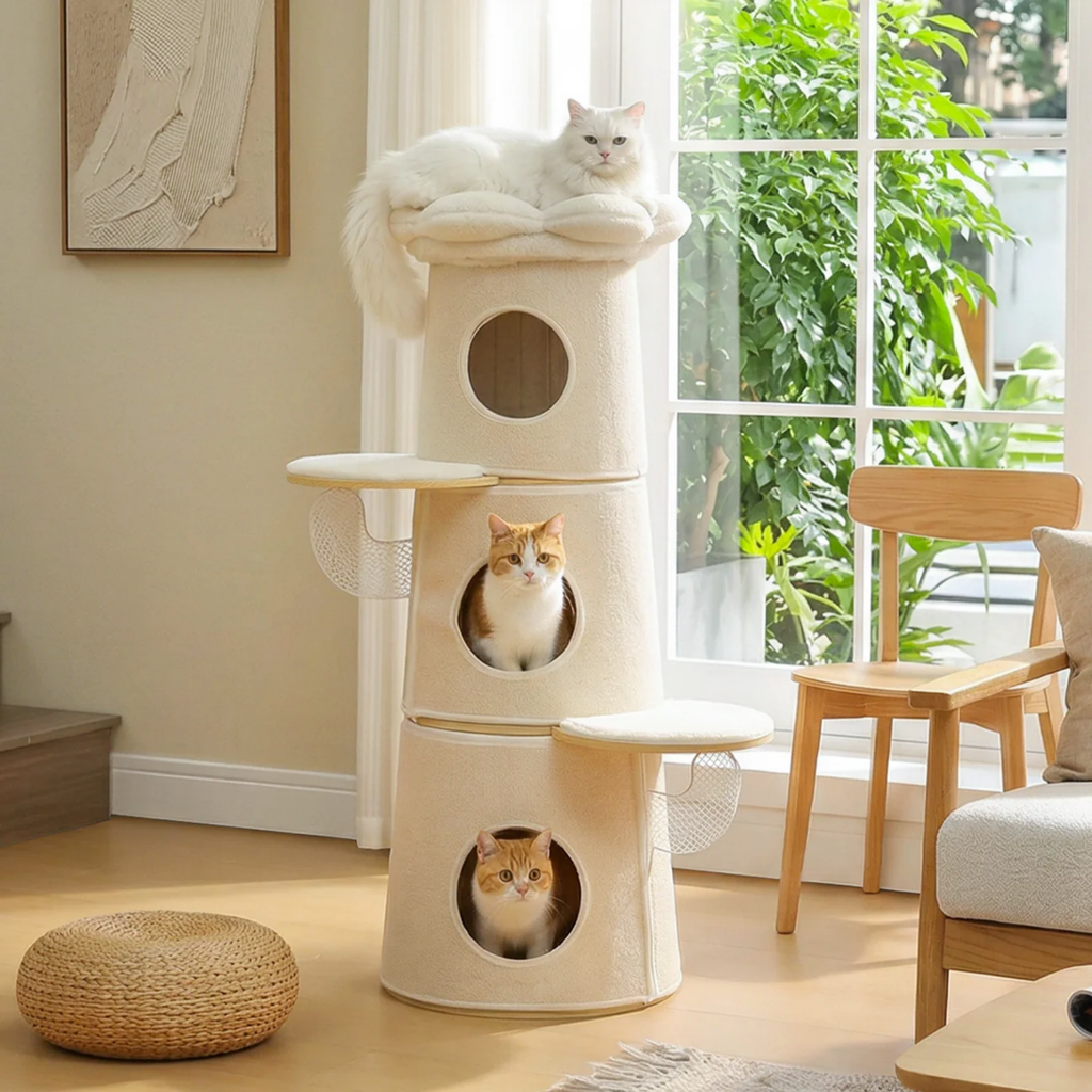 EcoPawPaw Modern Open-Air Cat Tower