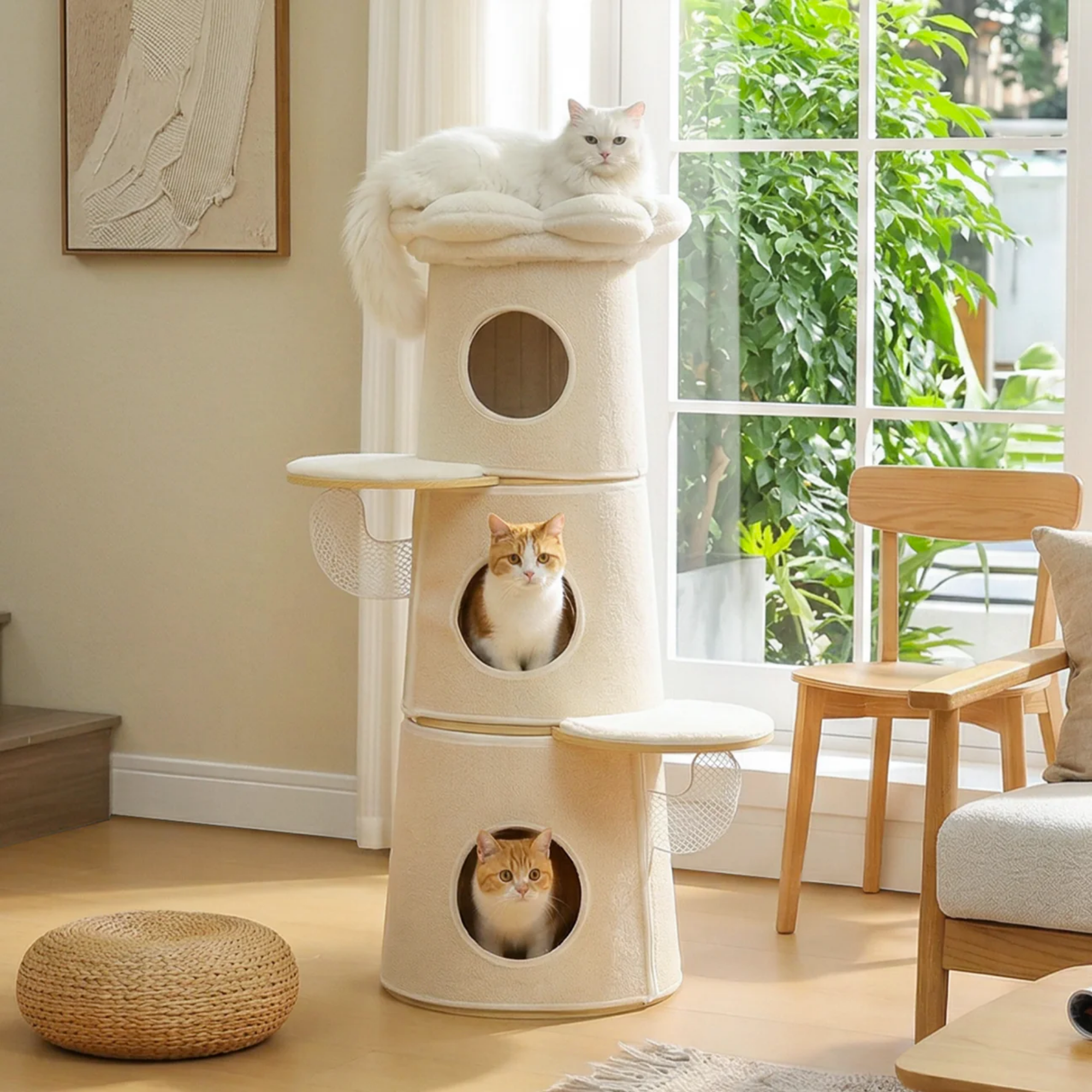 EcoPawPaw Modern Open-Air Cat Tower