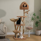 EcoPawPaw Luxury Natural Wood Cat Tree 180cm | Multi-Cat Tower