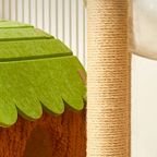 EcoPawPaw Forest Cottage Cat Tree Collection | Woodland Cat Tower with Cozy House, Scratching Posts & Lounge Bed