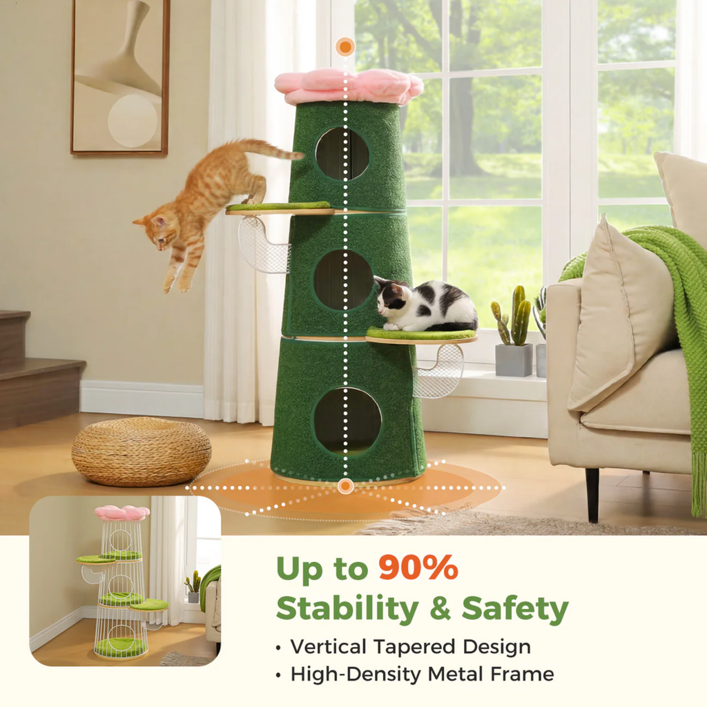 EcoPawPaw Modern Open-Air Cat Tower