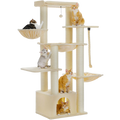Ecopawpaw XXL Cat Tree for Large Cats 170CM – Heavy Duty Cat Tower with Extra Thick Sisal Posts, Hammocks, Condo & Large Platforms for Maine Coons