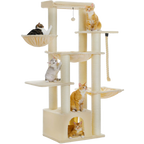Ecopawpaw XXL Cat Tree for Large Cats 170CM – Heavy Duty Cat Tower with Extra Thick Sisal Posts, Hammocks, Condo & Large Platforms for Maine Coons
