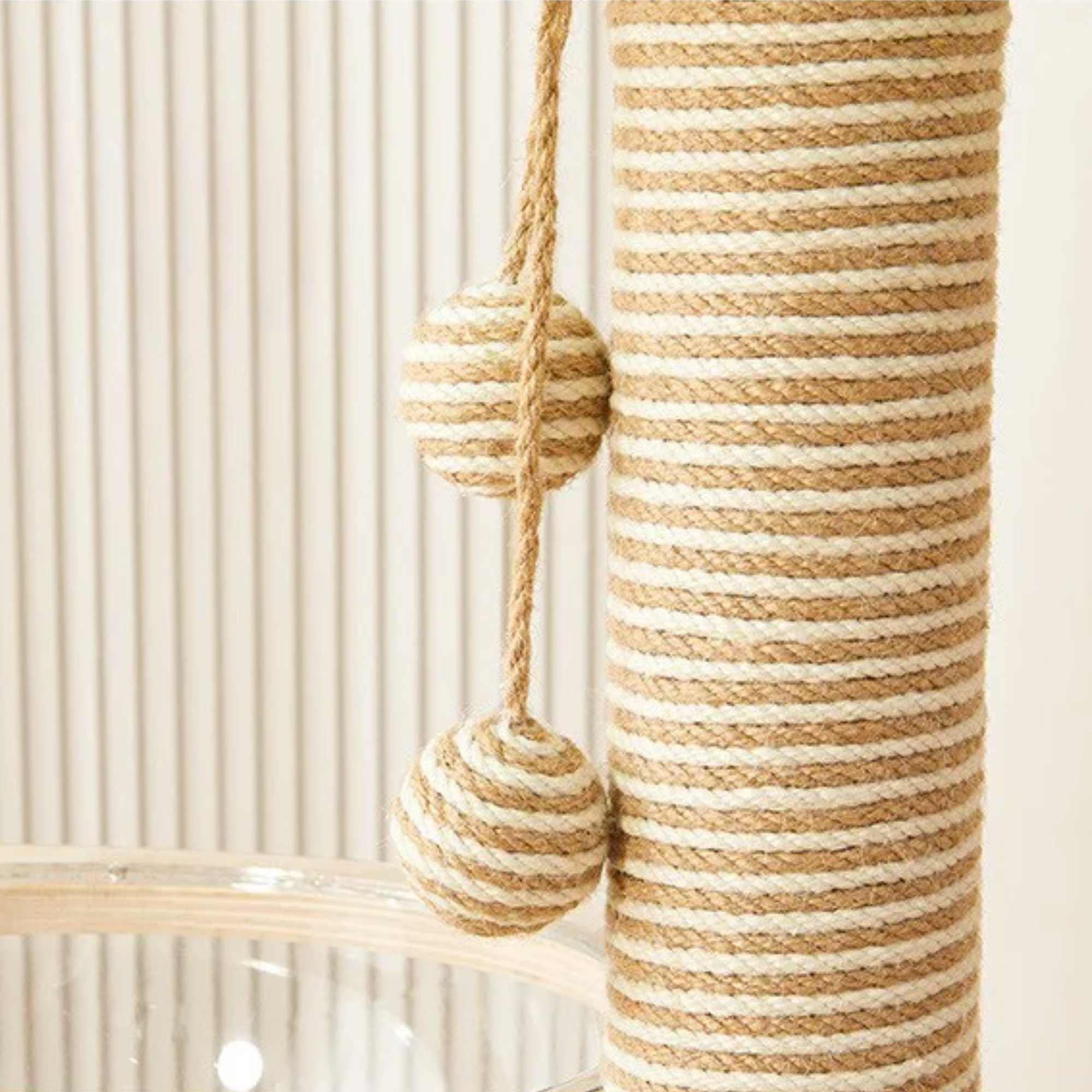 EcoPawPaw Palm Tree Cat Scratcher with Acrylic Space Capsule Bed – Modern Cat Lounge, Sisal Scratching Posts & Interactive Scratching Ball