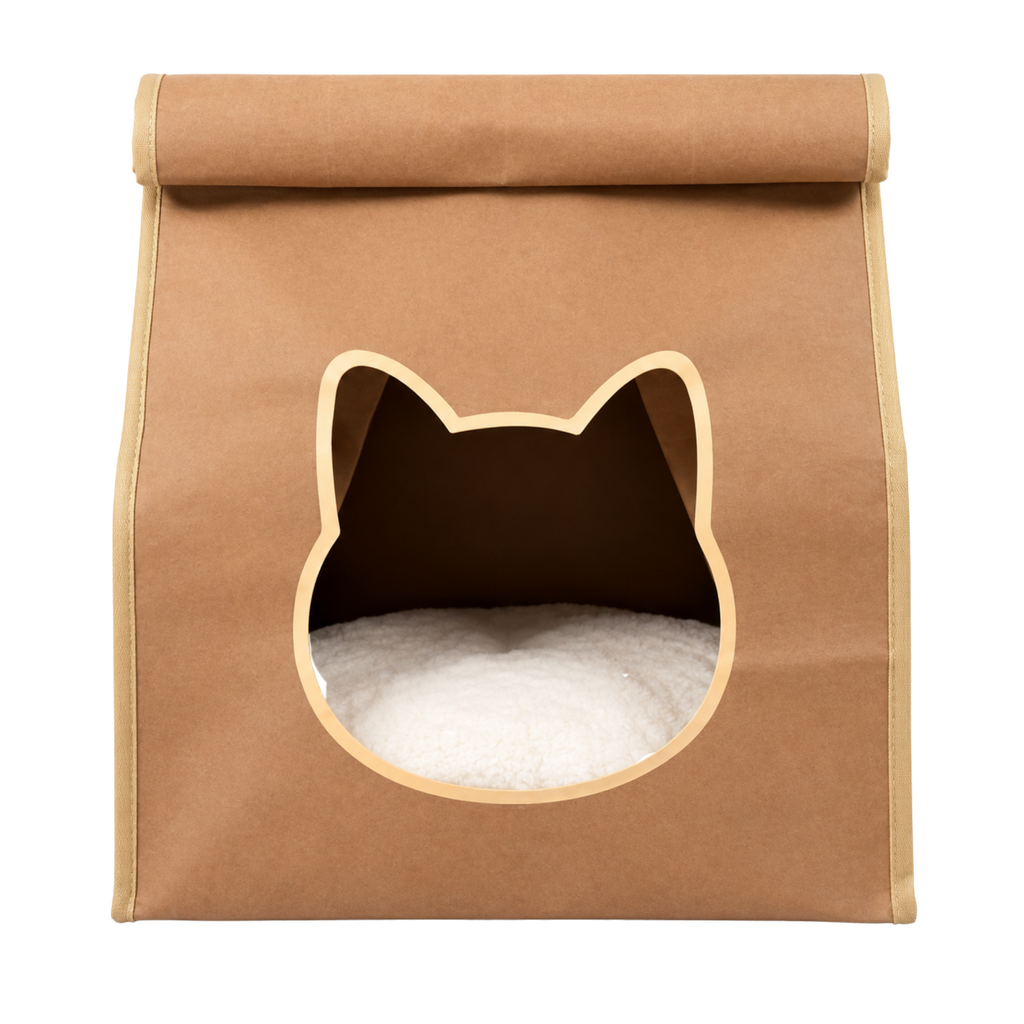 EcoPawPaw Personalised Kraft Paper Cat House – Eco-Friendly, Waterproof & Cozy