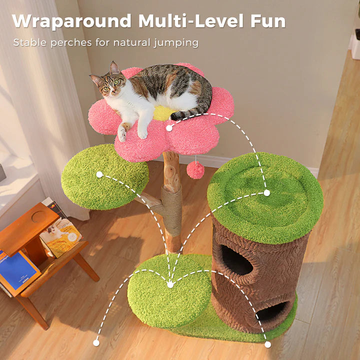 Brown Tree Trunk Cat Tree