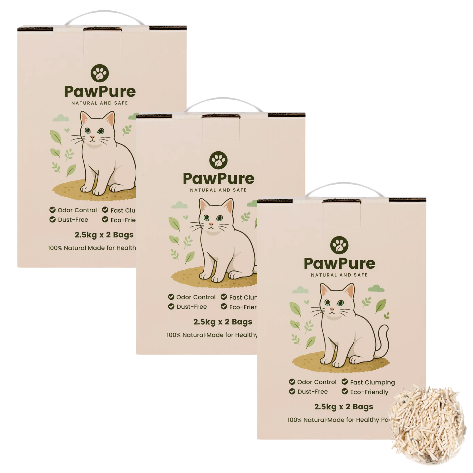 PawPure Natural Tofu & Cassava Cat Litter