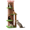 Forest Cat Tree Tower with Flower Perch