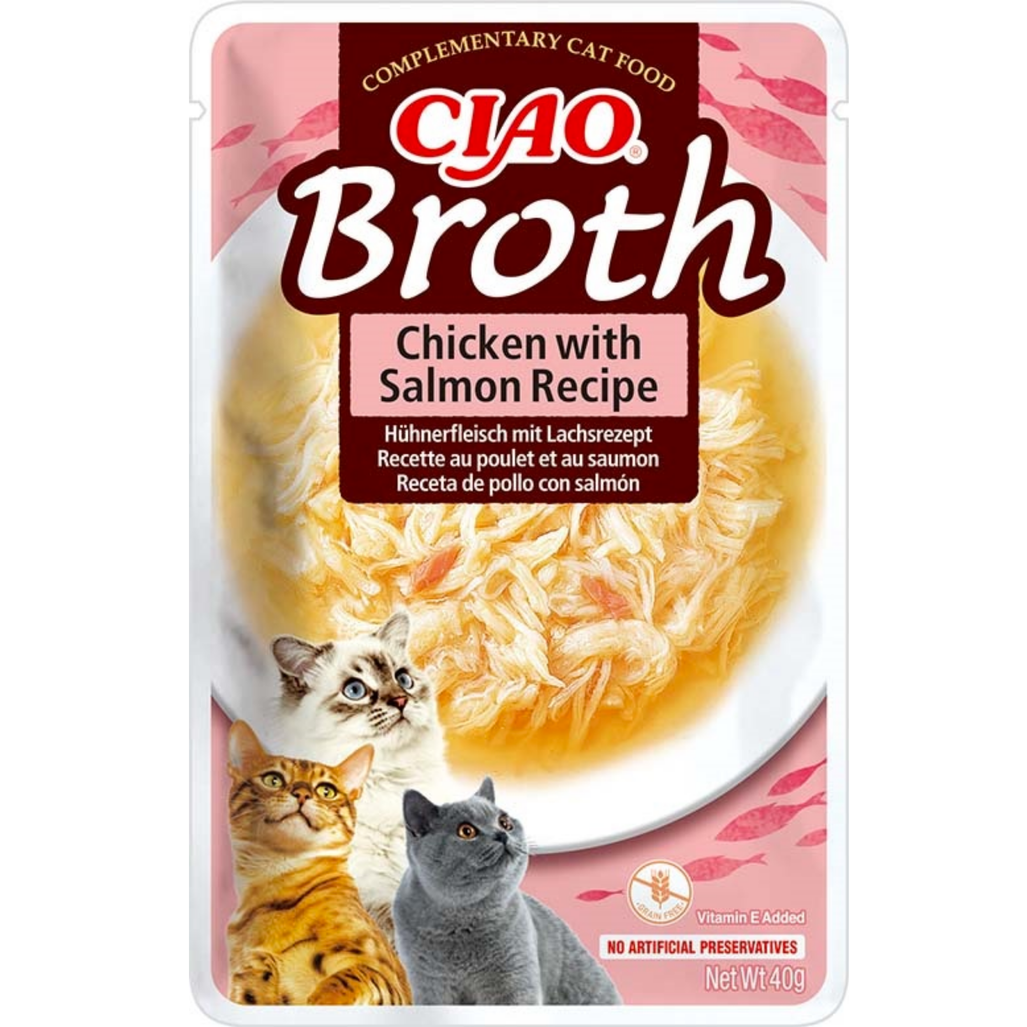 CIAO Broth Cat Food Pouches – Hydrating Chicken & Seafood Broth Wet Cat Treats with Real Shredded Meat