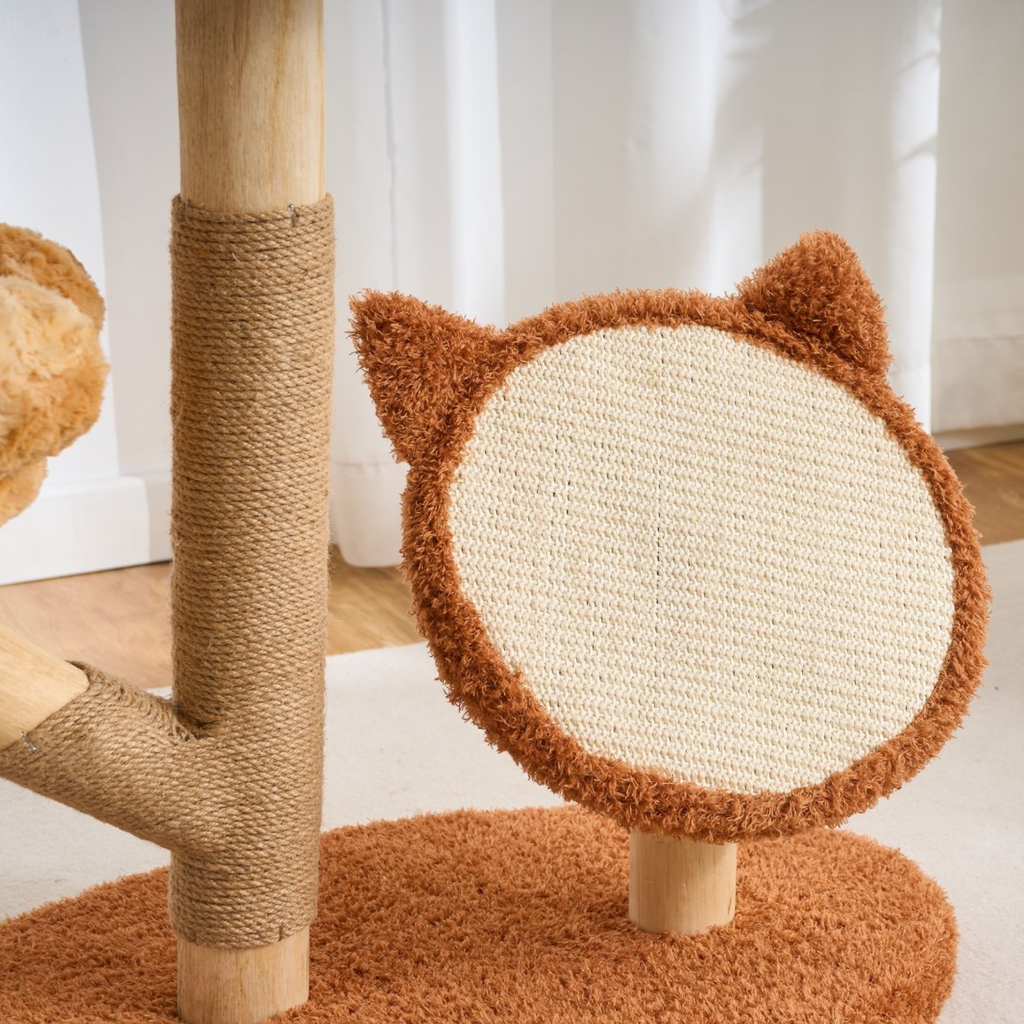 EcoPawPaw Four Seasons Bloom™ Solid Wood Cat Tree