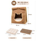 EcoPawPaw Personalised Kraft Paper Cat House – Eco-Friendly, Waterproof & Cozy