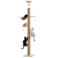 EcoPawPaw Solid Wood Floor-to-Ceiling Cat Tree