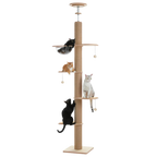 EcoPawPaw Solid Wood Floor-to-Ceiling Cat Tree