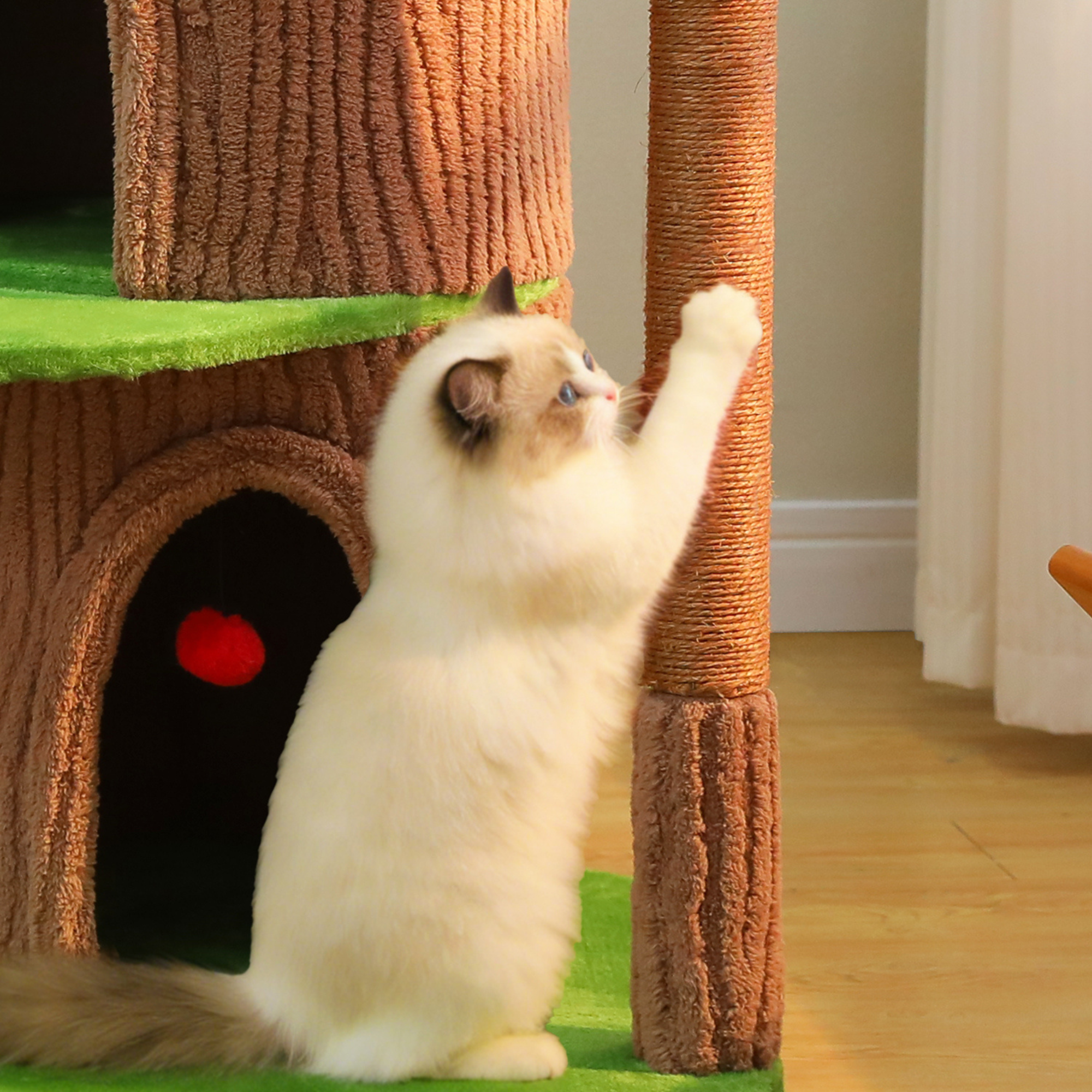 EcoPawPaw Tree Trunk Cat Tower
