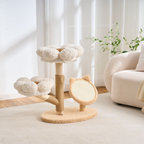 EcoPawPaw Four Seasons Bloom™ Solid Wood Cat Tree