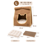 EcoPawPaw Personalised Kraft Paper Cat House – Eco-Friendly, Waterproof & Cozy