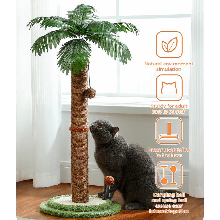 palm trees and cats Palm Tree Cat Scratching Post – EcoPawPaw