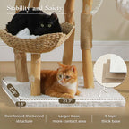 EcoPawPaw Luxury Natural Wood Cat Tree 180cm | Multi-Cat Tower