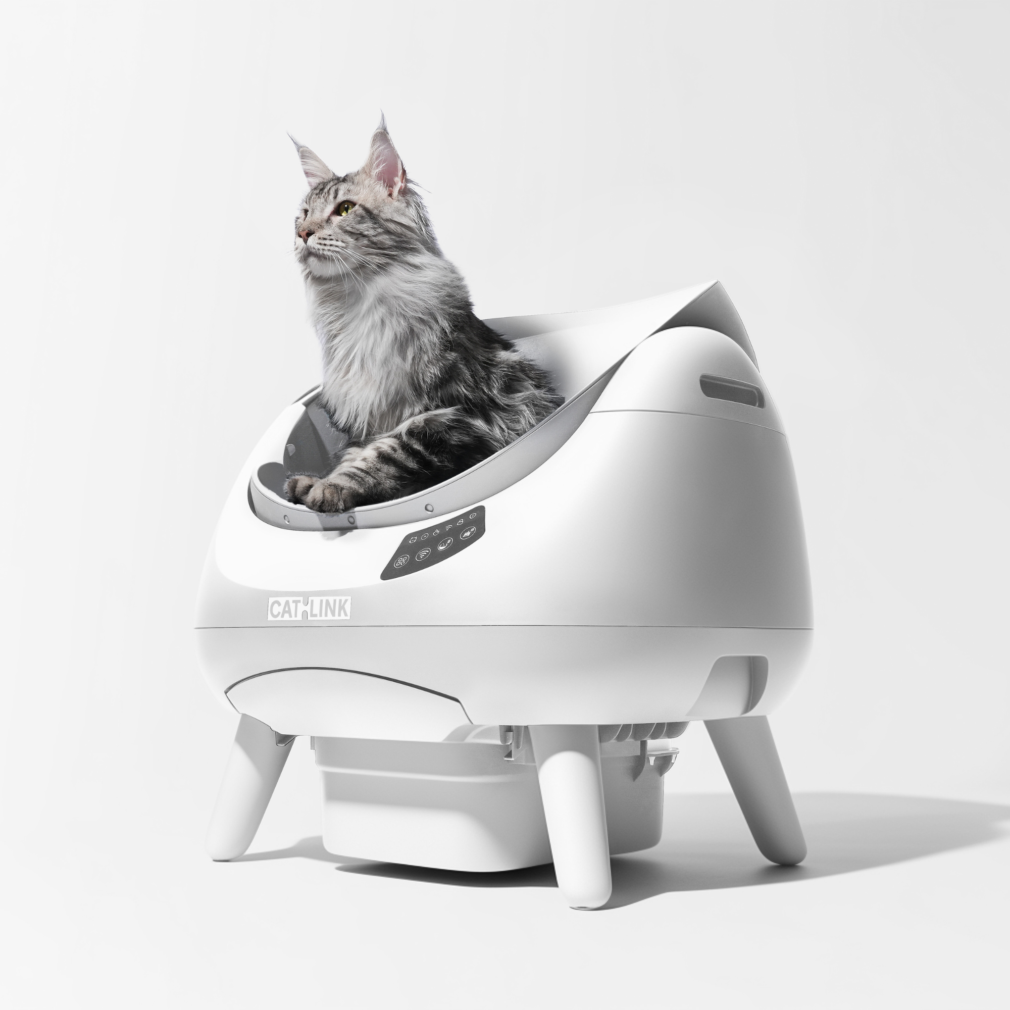 CATLINK Open X Smart Automatic Self-Cleaning Cat Litter Box – White