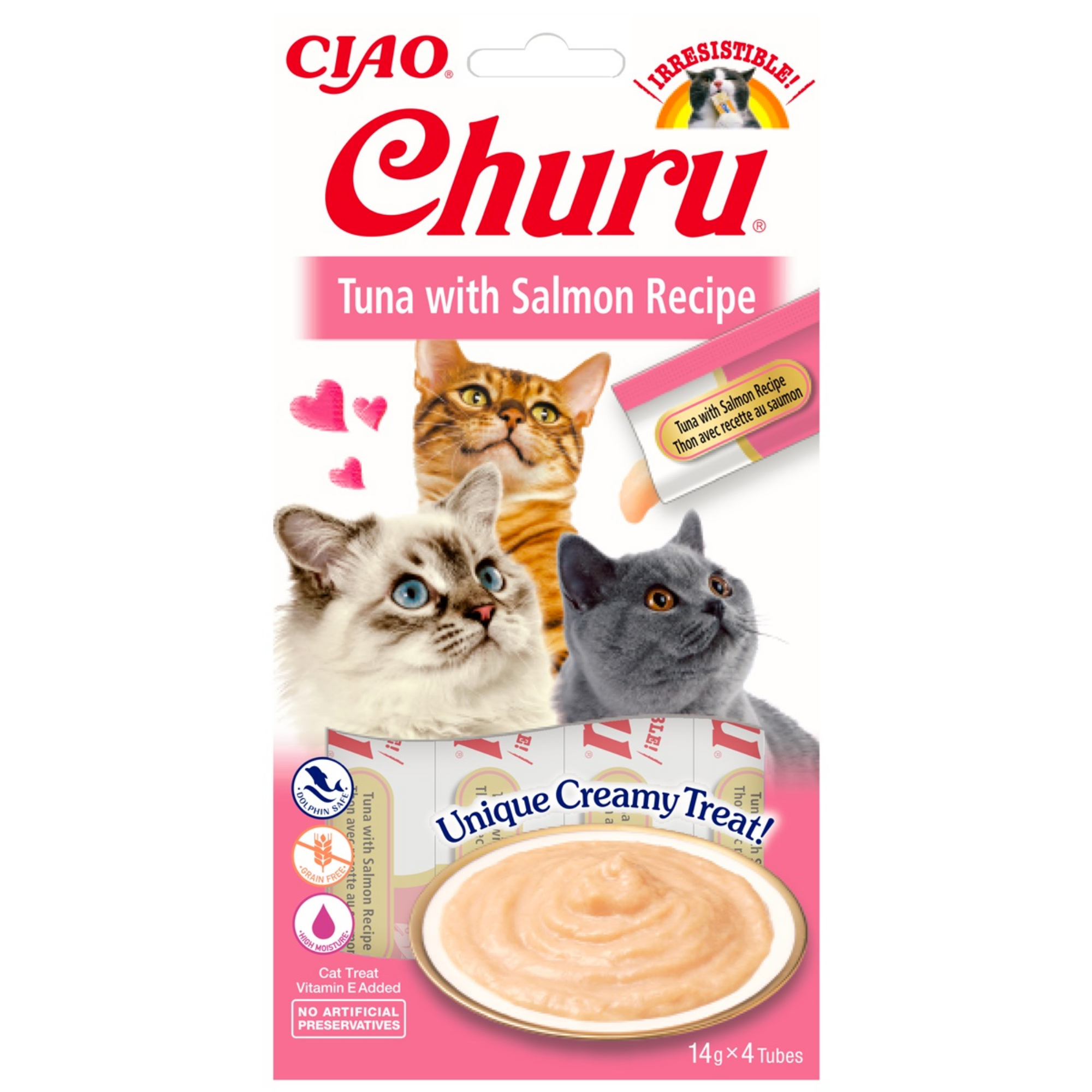 CIAO Churu Cat Treats Variety Pack – Creamy Lickable Cat Snacks | Grain-Free High Moisture Cat Tubes | Tuna, Chicken & Seafood Flavors