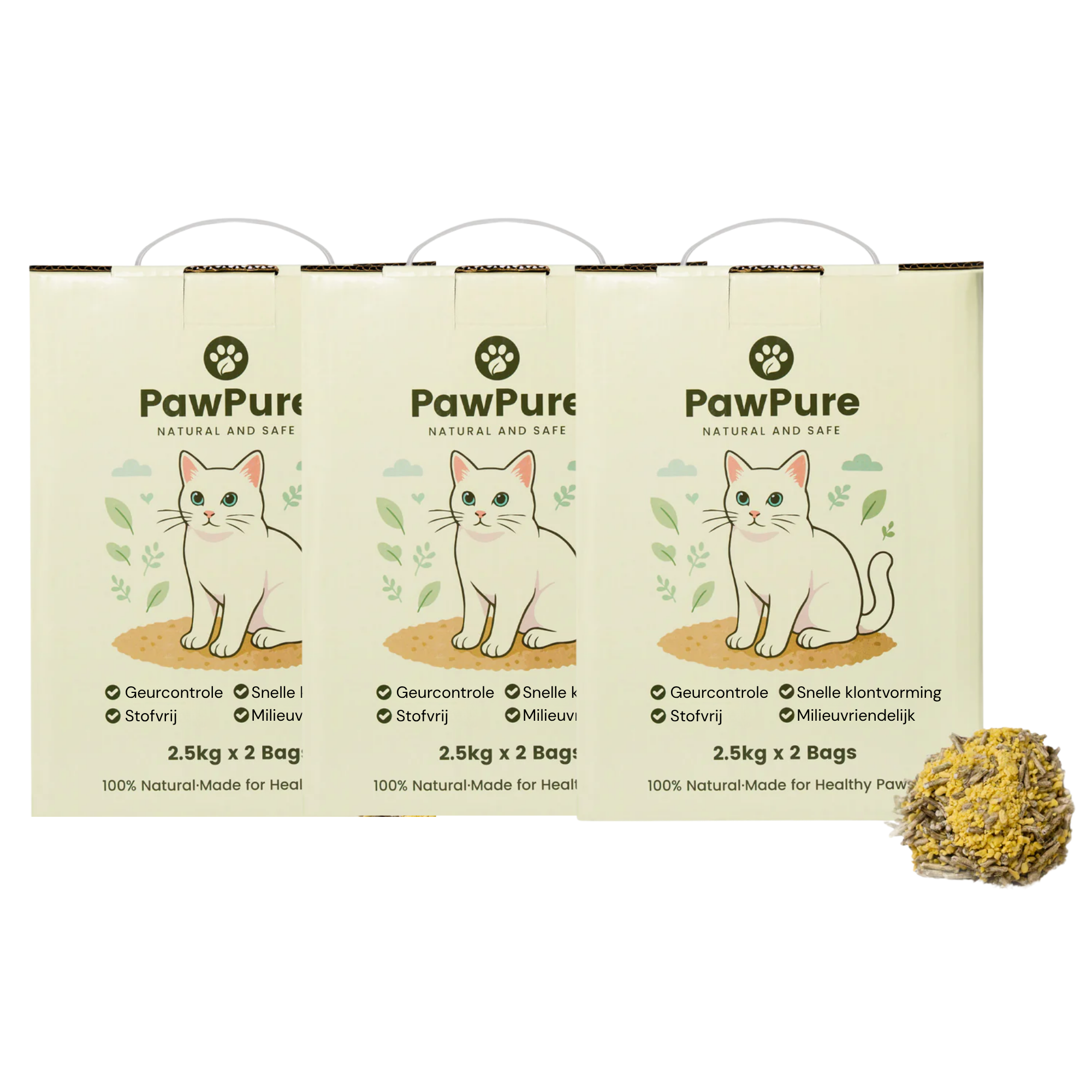 PawPure Tea Leaf & Millet Cat Litter