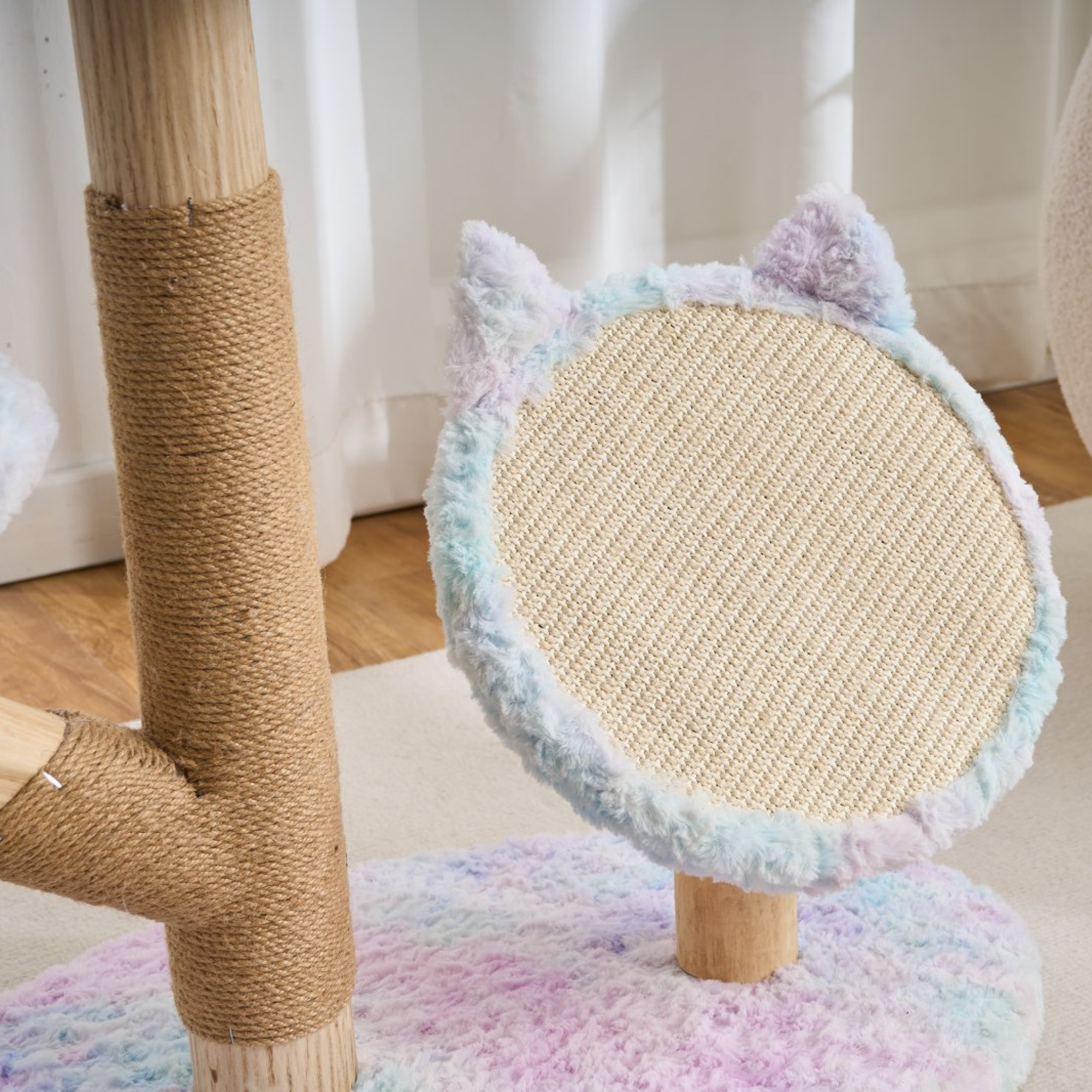 EcoPawPaw Four Seasons Bloom™ Solid Wood Cat Tree