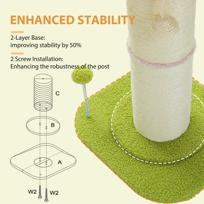 Extra Thick Flower Cat Scratching Post