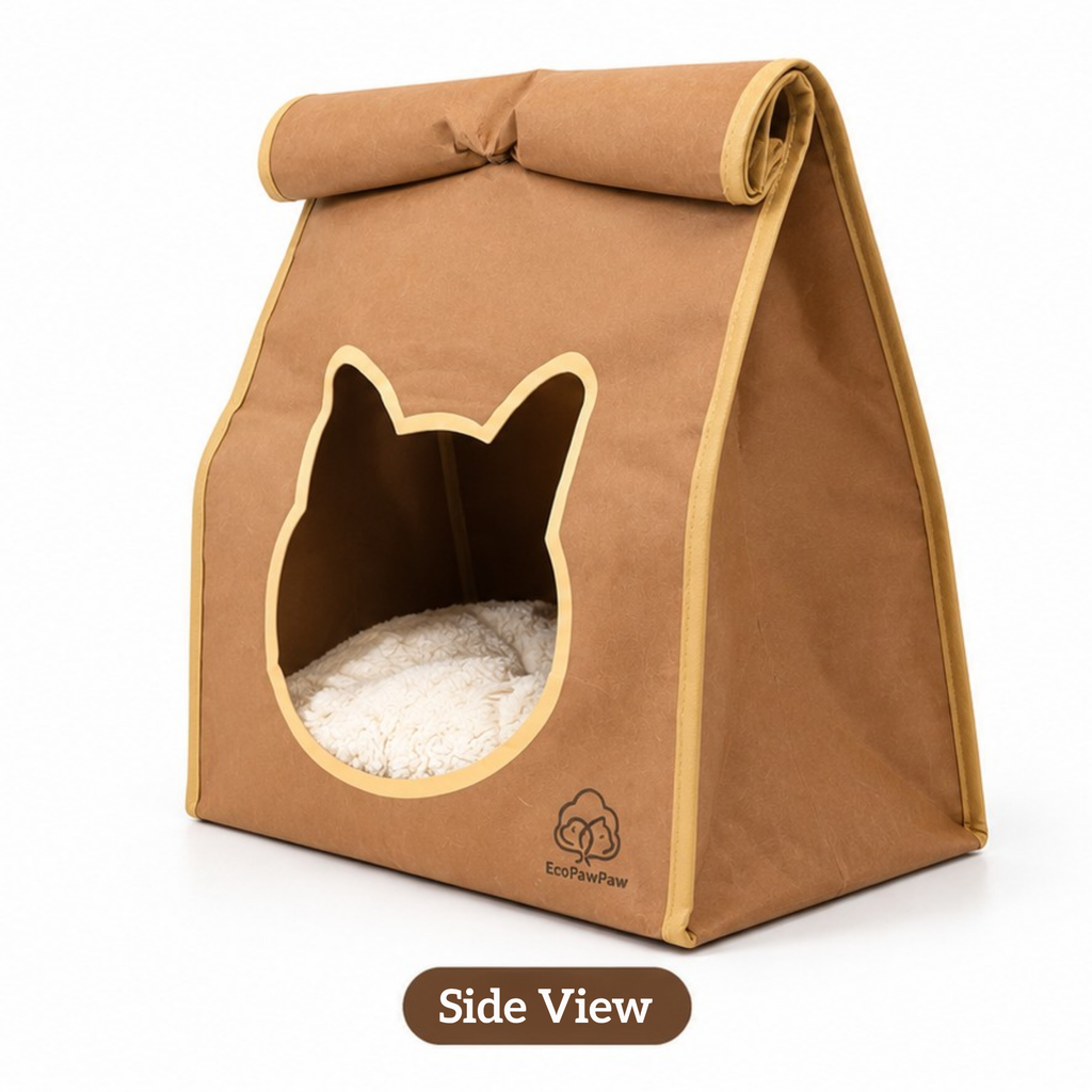 EcoPawPaw Personalised Kraft Paper Cat House – Eco-Friendly, Waterproof & Cozy