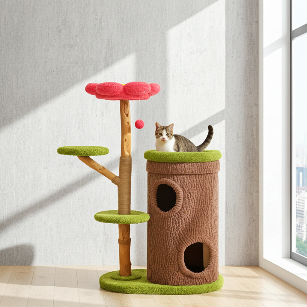 Brown Tree Trunk Cat Tree